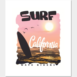 SURFING POPULAR BEACH Posters and Art